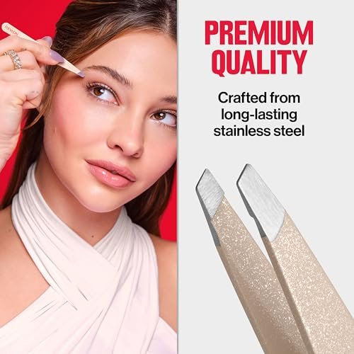 Revlon Designer Series Slant Tweezer – High Precision Stainless Steel Tweezers for Eyebrow & Facial Hair Removal - görsel 10