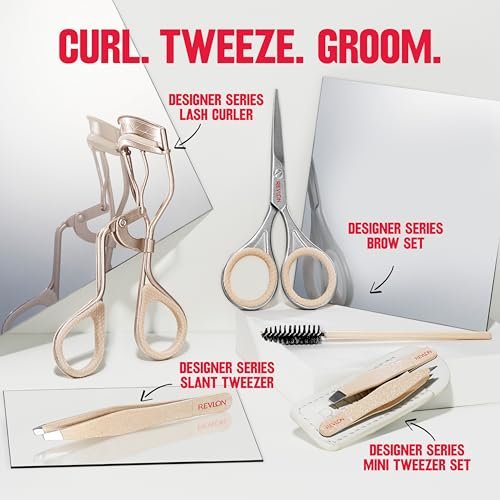 Revlon Designer Series Brow Set – Eyebrow Trimming & Shaping Kit with Stainless Steel Scissors & Spoolie Brush - görsel 18