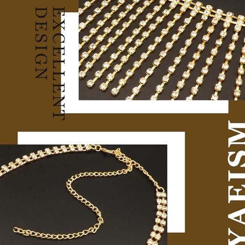 YAEISM Rhinestone Head Chain Long Tassel Gold Headpieces Vintage 1920s Hair Chains Flapper Hair Accessories for Women and Girls - görsel 10