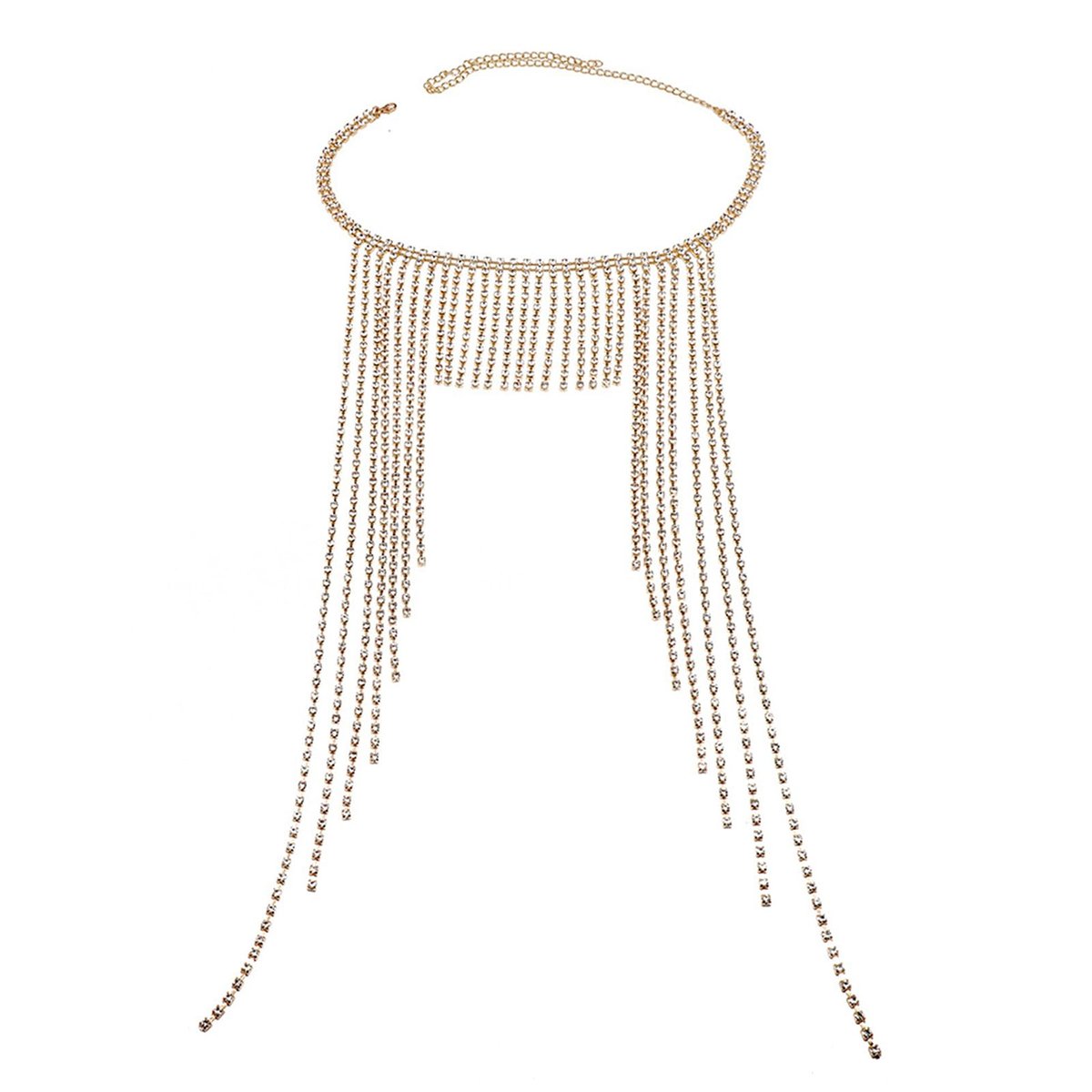 YAEISM Rhinestone Head Chain Long Tassel Gold Headpieces Vintage 1920s Hair Chains Flapper Hair Accessories for Women and Girls - görsel 1