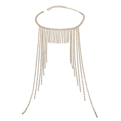 YAEISM Rhinestone Head Chain Long Tassel Gold Headpieces Vintage 1920s Hair Chains Flapper Hair Accessories for Women and Girls