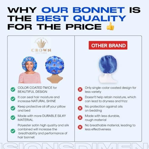 Anime Bonnet with Elastic Soft Band – Adjustable Silky Satin Sleep Bonnet for Women and Men - görsel 4