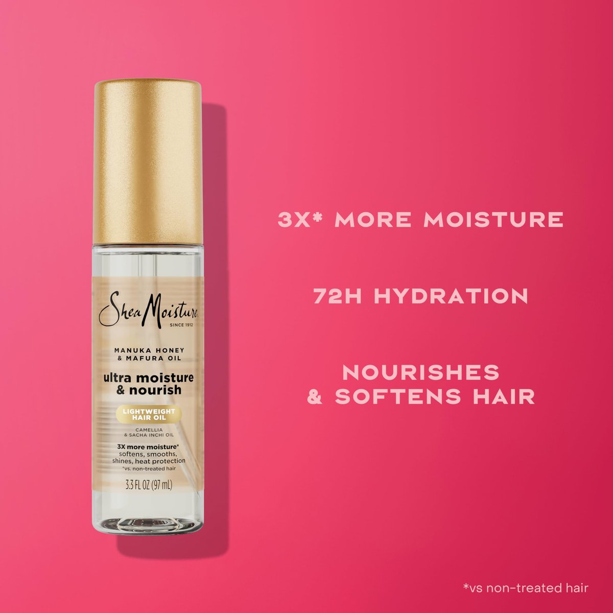 Shea Moisture Ultra Nourishing Manuka Honey & Mafura Oil Hair Treatment - Instantly Hydrates & Smooths Hair, 3.3 oz Avelisse