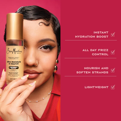 Shea Moisture Ultra Nourishing Manuka Honey & Mafura Oil Hair Treatment - Instantly Hydrates & Smooths Hair, 3.3 oz Avelisse