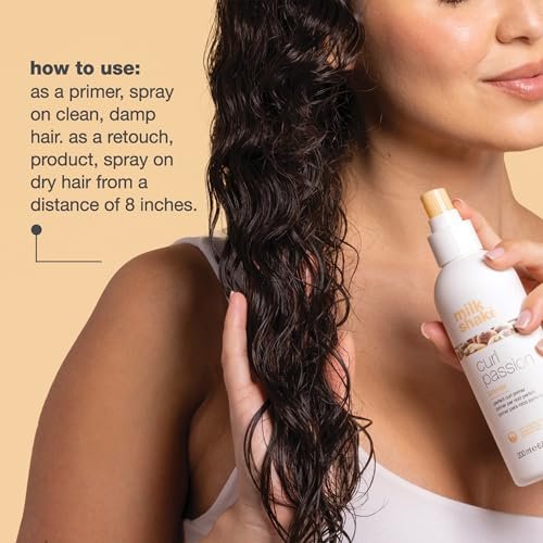 milk_shake Curl Passion Primer - Pre-Styling Curl Primer for All Curl Types, Adds Moisture & Enhances Definition, with Babassu Oil, Praxcai Oil & Milk Proteins, 6.8 Fl Oz Avelisse