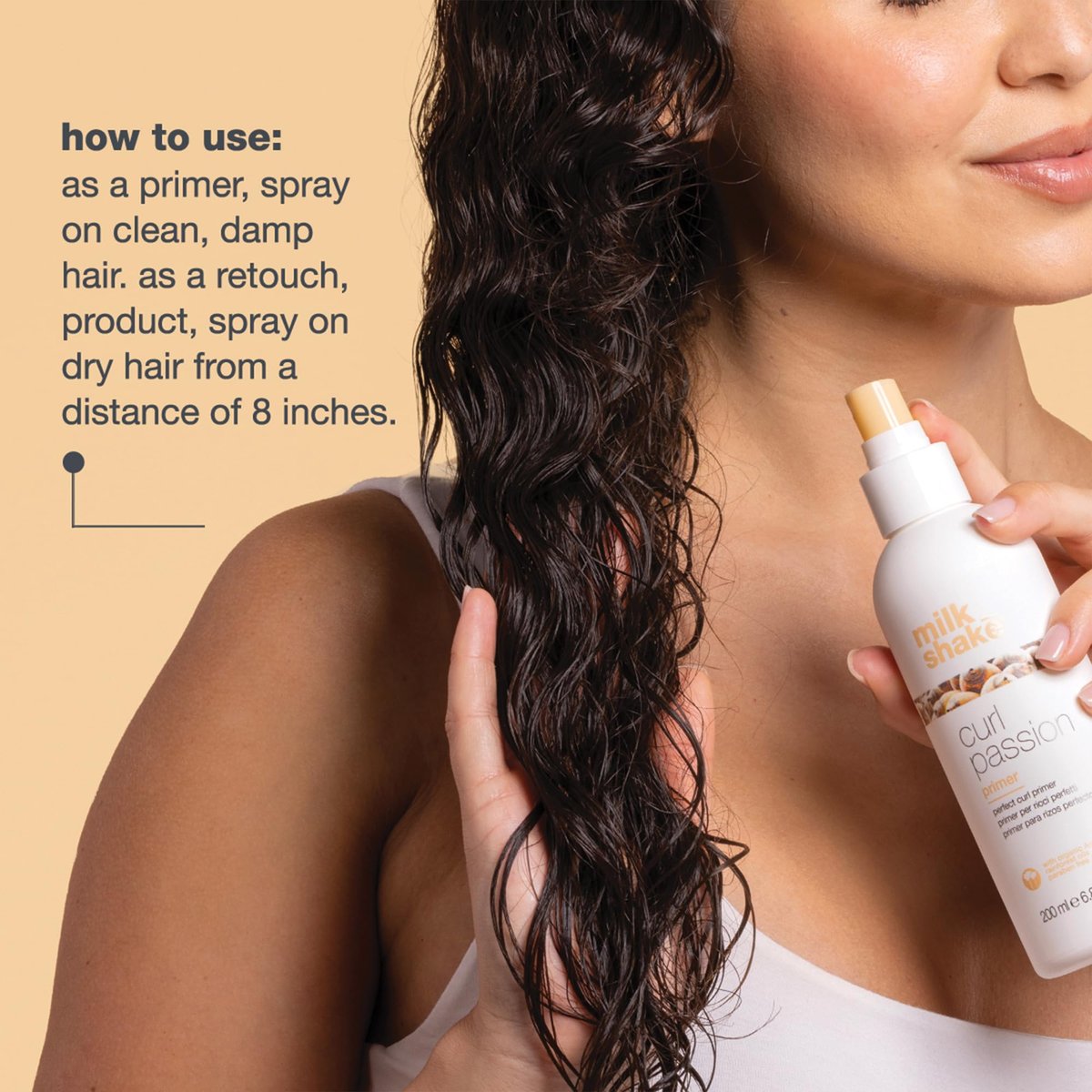 milk_shake Curl Passion Primer - Pre-Styling Curl Primer for All Curl Types, Adds Moisture & Enhances Definition, with Babassu Oil, Praxcai Oil & Milk Proteins, 6.8 Fl Oz Avelisse