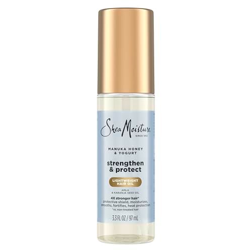 SheaMoisture Strengthen & Protect Hair Oil with Manuka Honey & Yogurt - Reduces Heat Damage, Lightweight Formula, 3.3 fl oz Avelisse