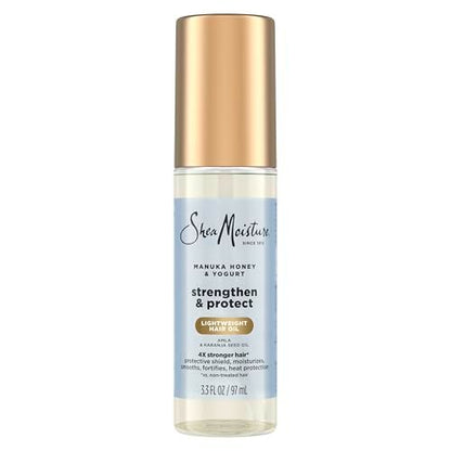 SheaMoisture Strengthen & Protect Hair Oil with Manuka Honey & Yogurt - Reduces Heat Damage, Lightweight Formula, 3.3 fl oz Avelisse