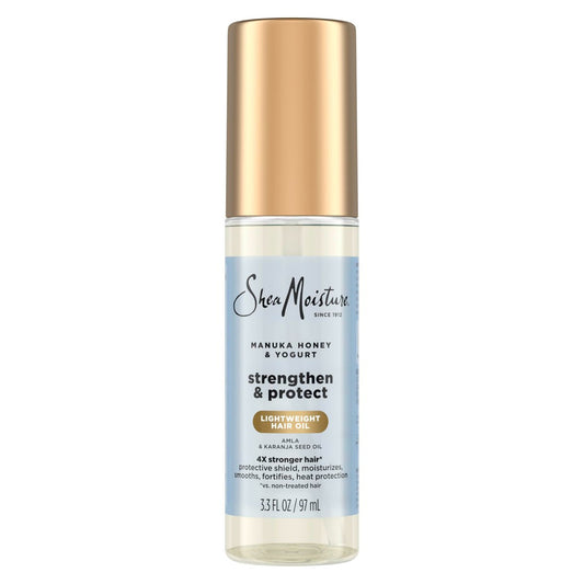 SheaMoisture Strengthen & Protect Hair Oil with Manuka Honey & Yogurt - Reduces Heat Damage, Lightweight Formula, 3.3 fl oz Avelisse