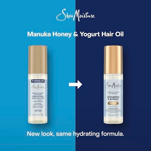 SheaMoisture Strengthen & Protect Hair Oil with Manuka Honey & Yogurt - Reduces Heat Damage, Lightweight Formula, 3.3 fl oz Avelisse