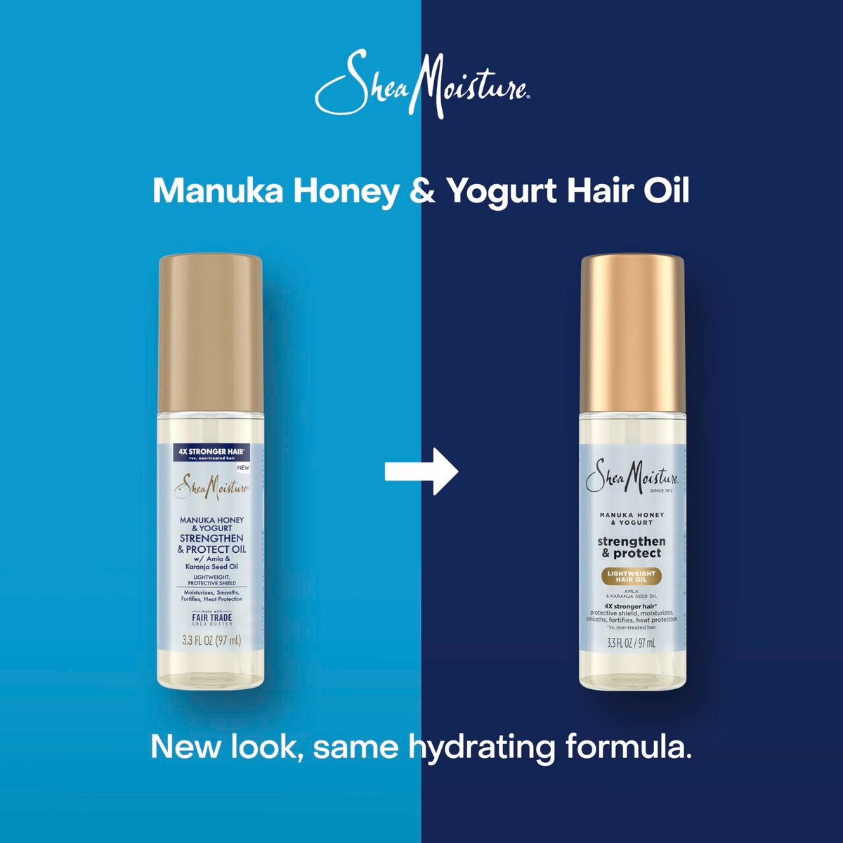 SheaMoisture Strengthen & Protect Hair Oil with Manuka Honey & Yogurt - Reduces Heat Damage, Lightweight Formula, 3.3 fl oz Avelisse