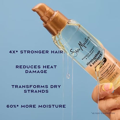 SheaMoisture Strengthen & Protect Hair Oil with Manuka Honey & Yogurt - Reduces Heat Damage, Lightweight Formula, 3.3 fl oz Avelisse