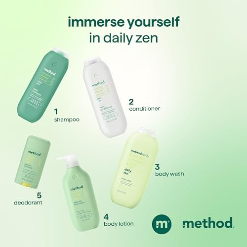 Method Daily Zen Conditioner - Nourishes & Hydrates, Safe for Color-Treated Hair - Sulfate Free, Paraben Free & Silicone Free - 13.5 oz Avelisse
