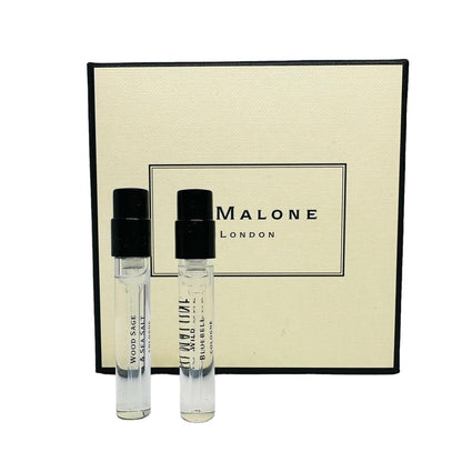 Jo Malone London Scent Pairing Duo: Wild Bluebell & Wood Sage & Sea Salt Sample Vials 1.5ml Each Avelisse
