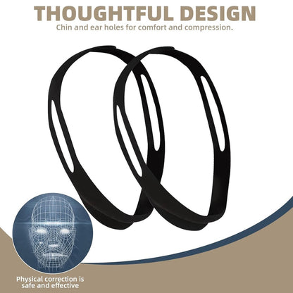 V-Line Lifting Mask - Double Chin Reducer & Face Shaper with High-Elastic Fit, Reusable Chin Strap & Depuffing Tape for Skin Tightening, Sagging Skin Relief & Slimming for Men and Women