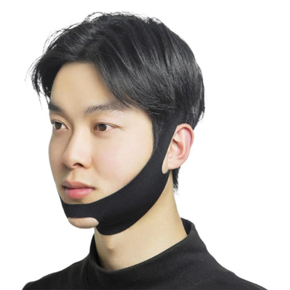 V-Line Lifting Mask - Double Chin Reducer & Face Shaper with High-Elastic Fit, Reusable Chin Strap & Depuffing Tape for Skin Tightening, Sagging Skin Relief & Slimming for Men and Women
