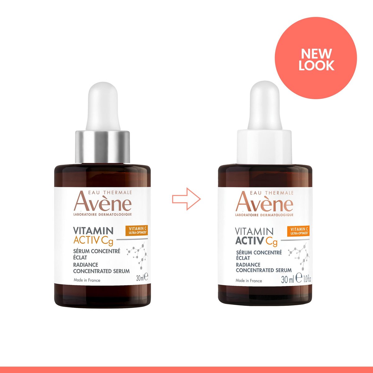 Avène Vitamin Activ Cg Radiance Concentrated Serum - Vitamin Cg, Niacinamide & Bakuchiol for Brighter Skin, Reduces Wrinkles & Dark Spots, 1 Fl Oz Avelisse
