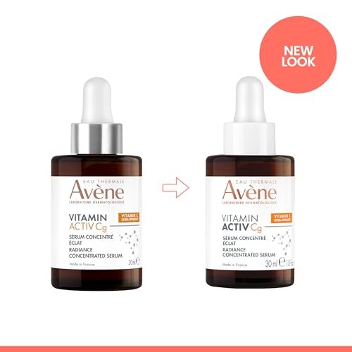 Avène Vitamin Activ Cg Radiance Concentrated Serum - Vitamin Cg, Niacinamide & Bakuchiol for Brighter Skin, Reduces Wrinkles & Dark Spots, 1 Fl Oz Avelisse