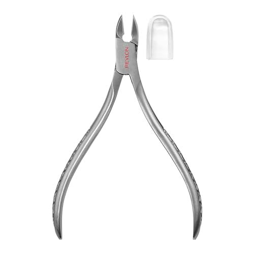 Revlon Full Jaw Cuticle Nipper - Stainless Steel Manicure Tool for Precise Nail Care, Easy Squeeze Spring, 1 Count Avelisse