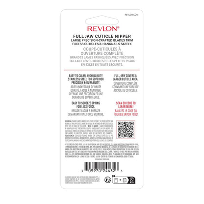 Revlon Full Jaw Cuticle Nipper - Stainless Steel Manicure Tool for Precise Nail Care, Easy Squeeze Spring, 1 Count Avelisse