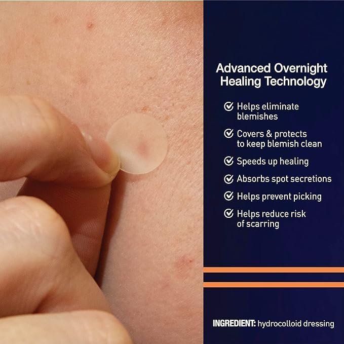 PanOxyl PM Overnight Spot Patches (40 Count - Pack of 2) – Advanced Hydrocolloid Healing Technology, Fragrance Free Avelisse