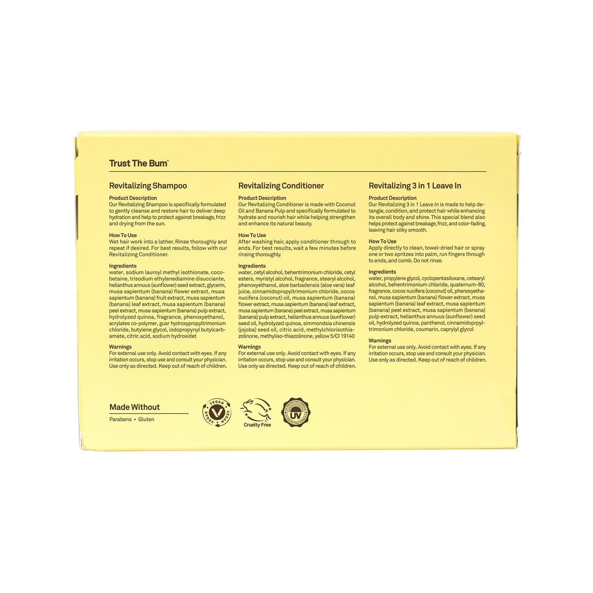 Sun Bum Hair Care Travel Essentials Kit - Revitalizing Shampoo, Conditioner, and 3-in-1 Leave-In Treatment with Aloha Travel Pouch Avelisse