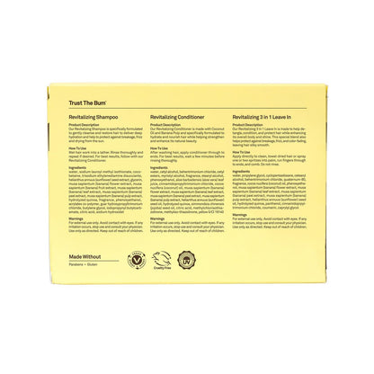Sun Bum Hair Care Travel Essentials Kit - Revitalizing Shampoo, Conditioner, and 3-in-1 Leave-In Treatment with Aloha Travel Pouch Avelisse