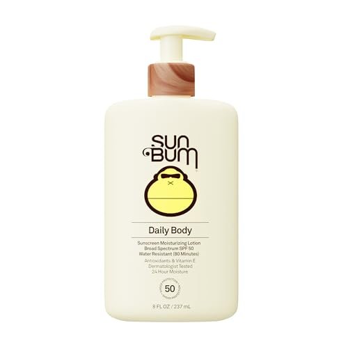 Sun Bum Daily SPF 50 Sunscreen Body Lotion – Broad Spectrum Moisturizing Sunscreen with Vitamin E, Vegan & Hawaii 104 Act Compliant, Dermatologist Tested, 8 oz Avelisse