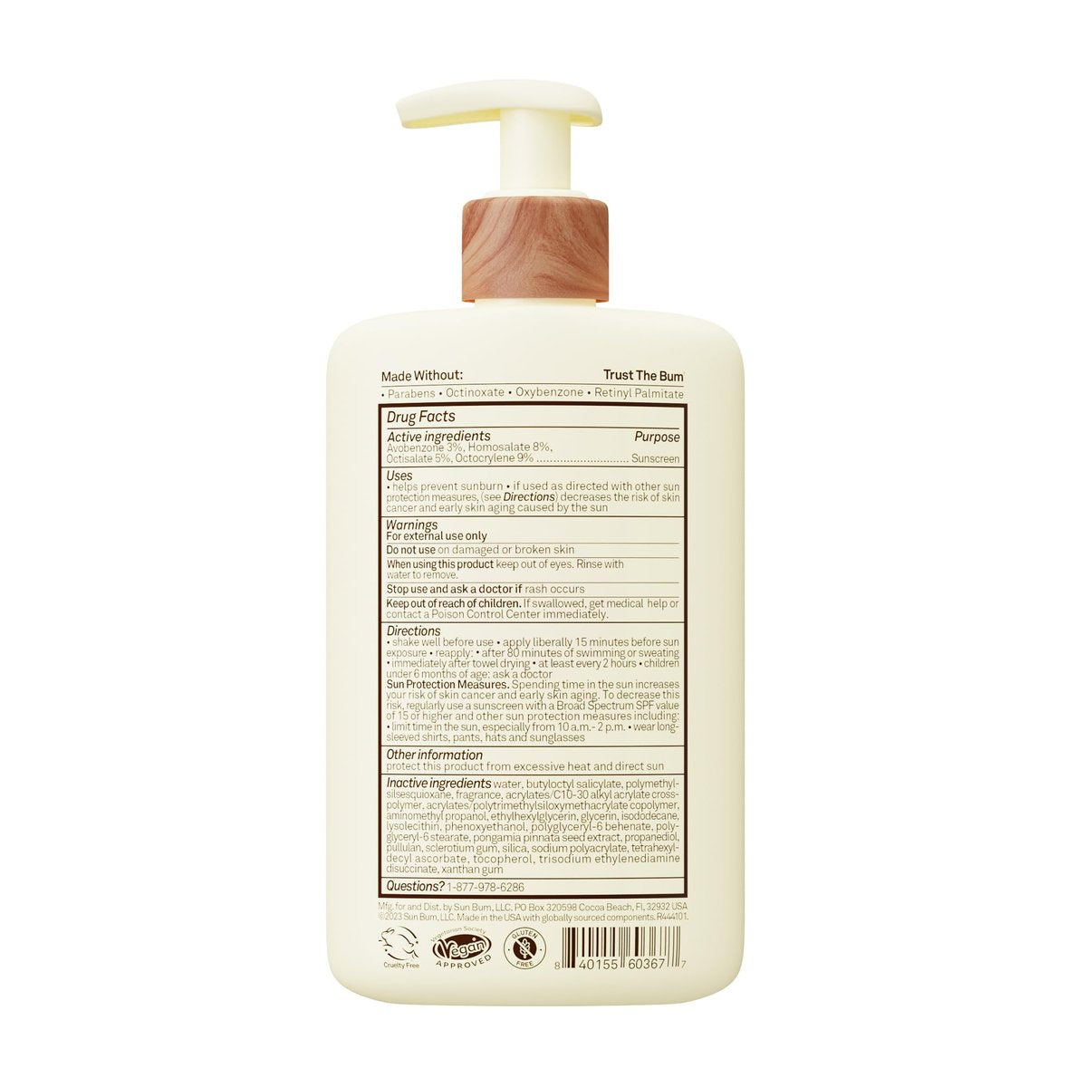 Sun Bum Daily SPF 50 Sunscreen Body Lotion – Broad Spectrum Moisturizing Sunscreen with Vitamin E, Vegan & Hawaii 104 Act Compliant, Dermatologist Tested, 8 oz Avelisse