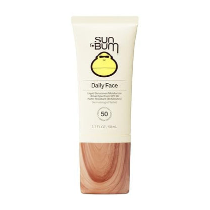 Sun Bum Daily SPF 50 Face Sunscreen Lotion - Broad Spectrum Moisturizing Facial Sunscreen with Vitamin E - Vegan and Hawaii 104 Act Compliant (Without Octinoxate & Oxybenzone) - Travel Size 1.7 oz
