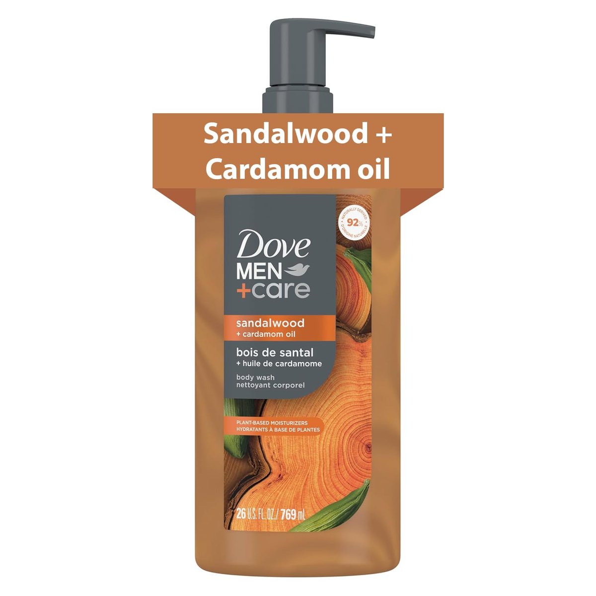 DOVE MEN + CARE Sandalwood + Cardamom Oil Moisturizing Body Wash - Sulfate Free, Paraben Free & Dye Free, 26oz Avelisse