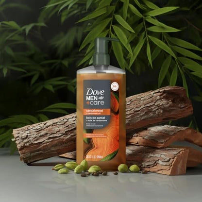 DOVE MEN + CARE Sandalwood + Cardamom Oil Moisturizing Body Wash - Sulfate Free, Paraben Free & Dye Free, 26oz Avelisse