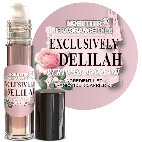 MOBETTER FRAGRANCE OILS Exclusively Delilah Perfume Body Oil – Long Lasting Travel Size with Litchi, Pear, Bergamot, Grapefruit & Pink Pepper Avelisse