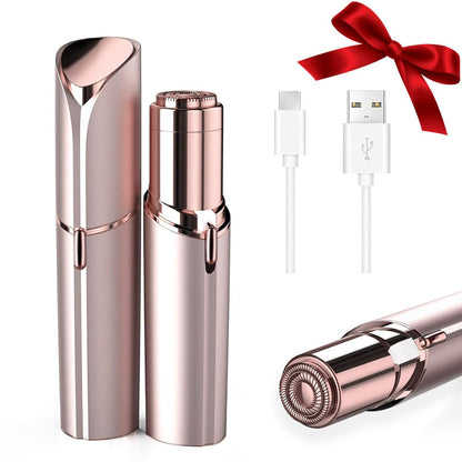 Tuokiy Painless Facial Hair Removal for Women - USB Rechargeable Face Shaver for Lip & Chin, Rose Gold Avelisse