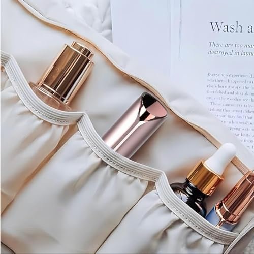 Tuokiy Painless Facial Hair Removal for Women - USB Rechargeable Face Shaver for Lip & Chin, Rose Gold Avelisse