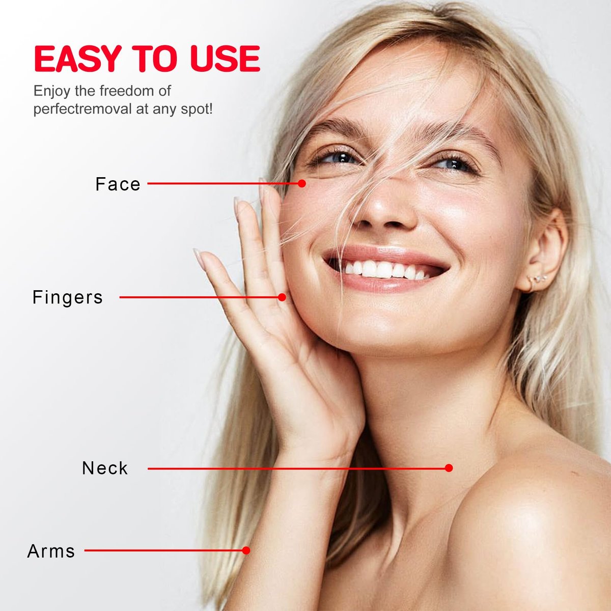 Tuokiy Painless Facial Hair Removal for Women - USB Rechargeable Face Shaver for Lip & Chin, Rose Gold Avelisse