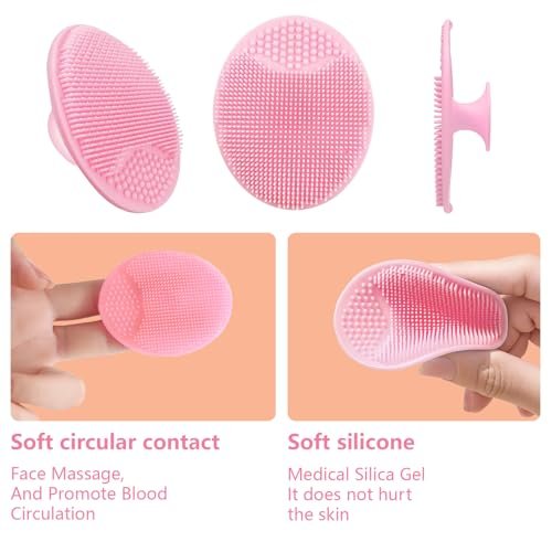 MCIGICM 20-Pack Silicone Facial Cleansing Brush Set - Soft Face Exfoliator Pads for Gentle Skin Care - görsel 10