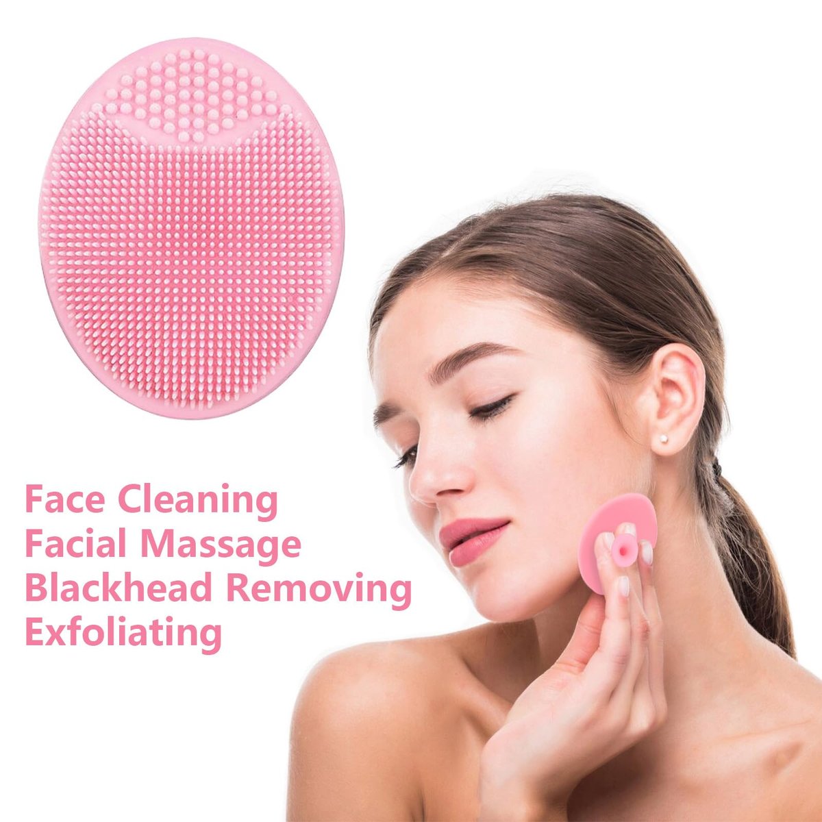 MCIGICM 20-Pack Silicone Facial Cleansing Brush Set - Soft Face Exfoliator Pads for Gentle Skin Care - görsel 5