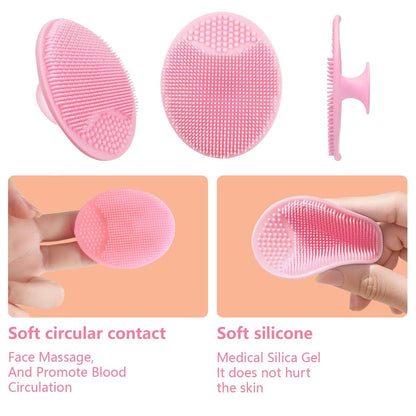 MCIGICM 20-Pack Silicone Facial Cleansing Brush Set - Soft Face Exfoliator Pads for Gentle Skin Care