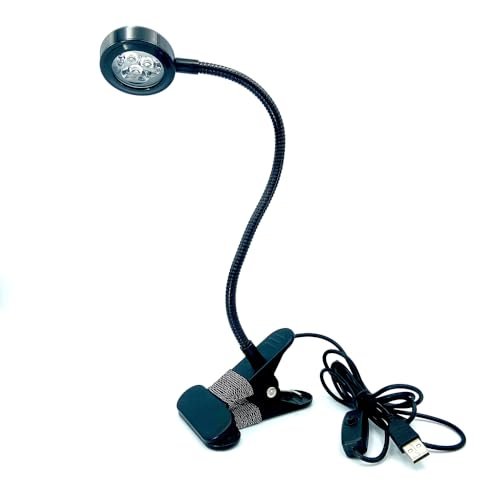 ZOELASS 5W Gooseneck UV Light for Resin Curing - 395-405nm LED Curing Lamp with Flexible Arm & Steel Clamp Avelisse