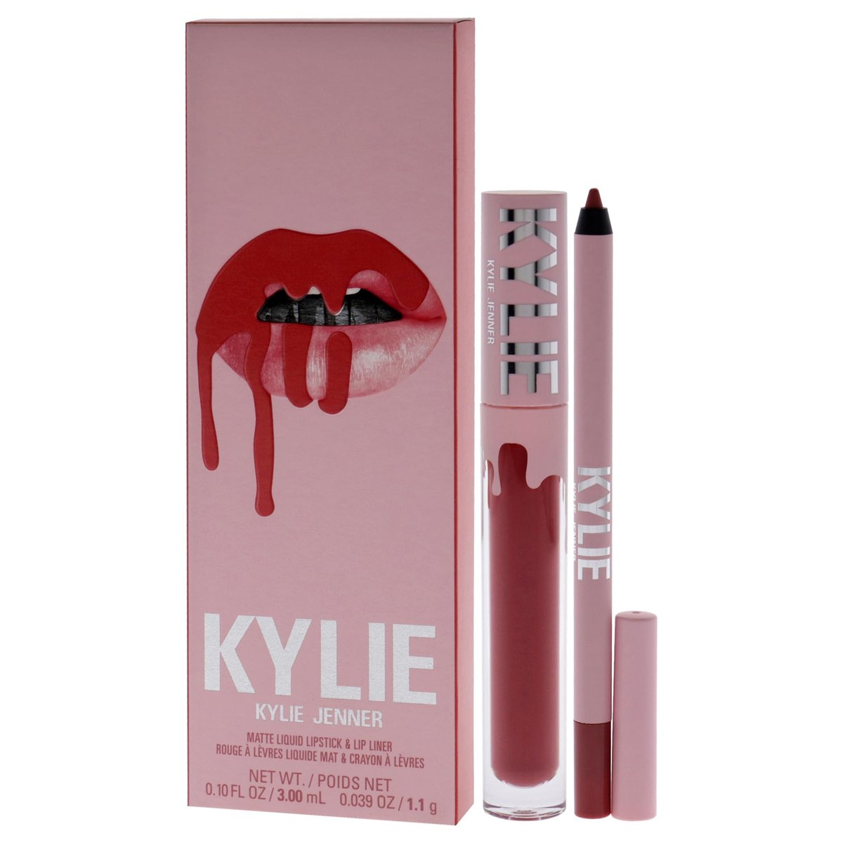 Kylie Cosmetics Matte Lip Kit - Kristen - 2-Piece Set (0.10 oz Liquid Lipstick + 0.03 oz Lip Liner) - görsel 7