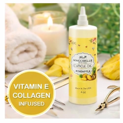 Maccibelle Cuticle Oil for Dry Cracked Cuticles - Refill Size, 4 oz, Pineapple Scent - görsel 12