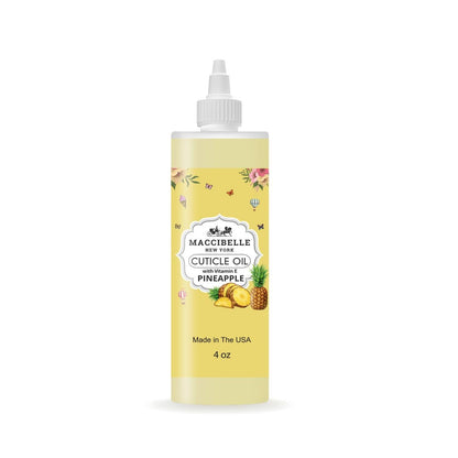 Maccibelle Cuticle Oil for Dry Cracked Cuticles - Refill Size, 4 oz, Pineapple Scent