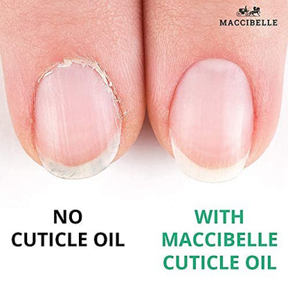 Maccibelle Cuticle Oil for Dry Cracked Cuticles - Refill Size, 4 oz, Pineapple Scent