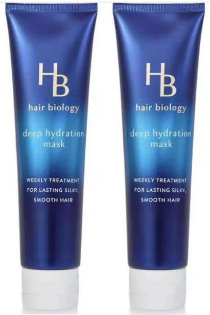 Hair Biology Deep Hydration Mask with Biotin, Paraben & Dye Free, 5.0 Fl Oz (Pack of 2) Avelisse