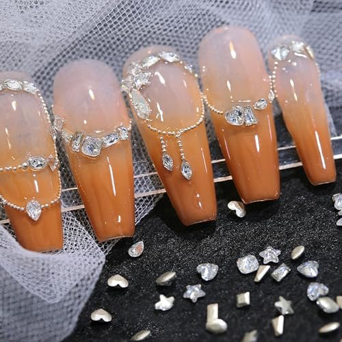 50pcs Shiny Zircon Rhinestones, 2-3mm Mini Nail Art Diamonds - 3D Pointed Bottom Crystal Nail Gems for Manicure & Crafts - görsel 10