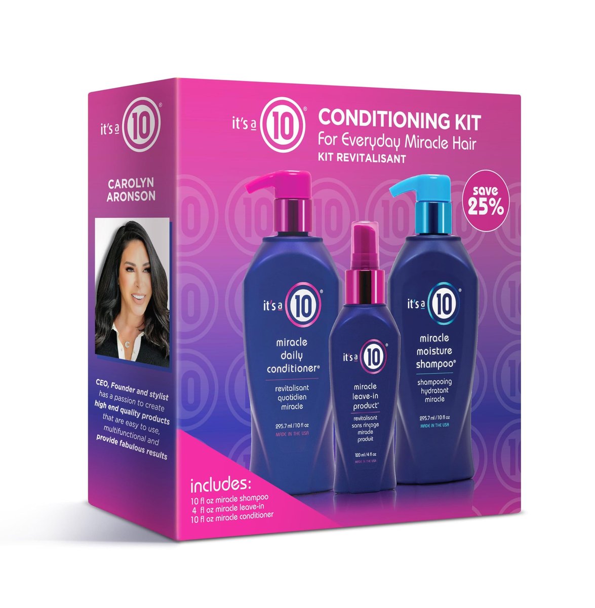 It's a 10 Miracle Conditioning Trio Kit – 8 oz (Pack of 3) Avelisse