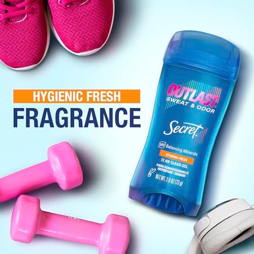Secret Outlast Antiperspirant Deodorant for Women, 72hr Sweat & Odor Protection, pH Balancing Minerals, Invisible Solid, Hygienic Fresh Scent, 2.6 oz (Pack of 3) Avelisse