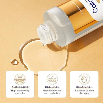 LAIKME Collagen Skin Care Set for Older Women - 6-Piece Face Care Kit with Serum, Cream, Eye Cream, Toner, Cleanser & Mask - Firming, Hydrating, Pore Minimizing & Wrinkle Smoothing Avelisse