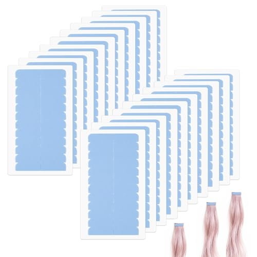 240pcs Human Hair Tape Extension Replacement - Double Sided Wig Tape (Blue, 1.5x0.5 Inch) by CANIPHA - görsel 2